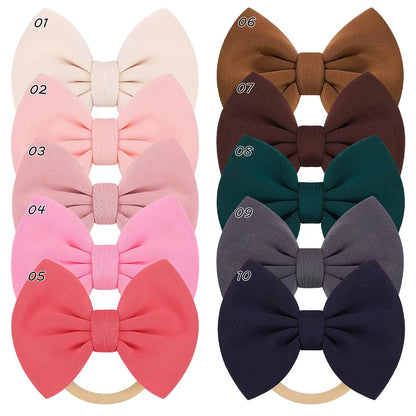 CURVEAR ®️Newborn Baby 4 piece Headband with Bow - Cute & Comfortable.