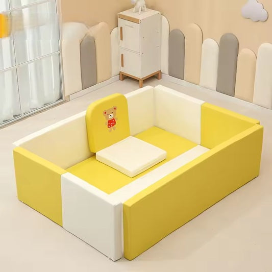 Curvear Home Baby Play Mat Soft Crawling Mat with Game Guardrail - Comfortable and Safe for Babies and Toddlers.