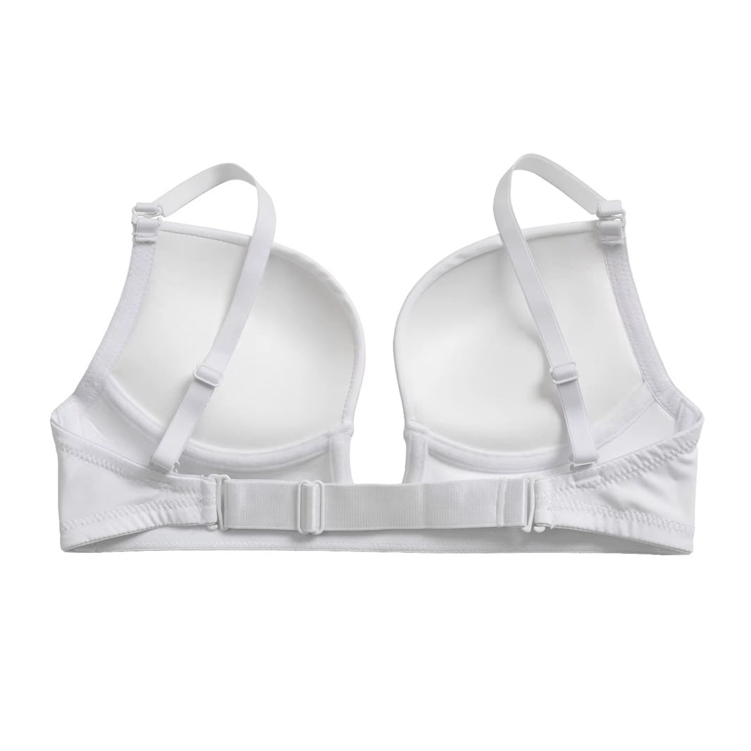 Curvear Triangle Cup Women Bra Padded Push Up Bras for Women Deep Plunge Underwear Backless Transparent Straps Brassiere.