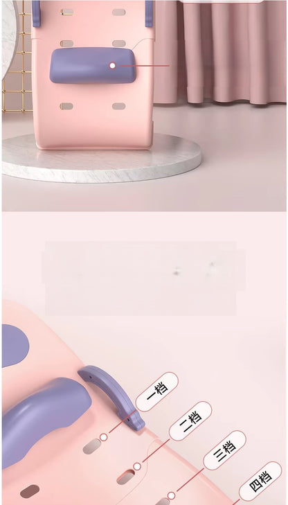 Curvear ®️Children’s Foldable Telescopic Shampoo Recliner Bed, Baby Home Seat for Kids, Comfortable Shampooing and Bath Time Support.