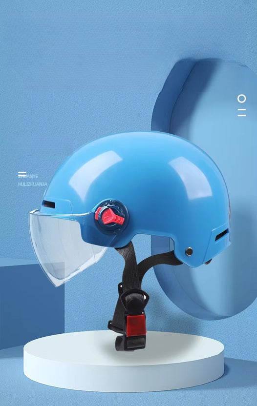 Children's Helmet 3C Certified Boys Cartoon Electric Car Safety Helmet Girls Riding Half Helmet All Seasons Universal.