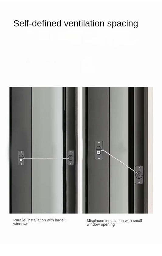Multifunctional Window Lock, Cabinet Door, Drawer, Refrigerator Lock, 360° Rotating Child Safety Lock.