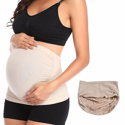 Curvear Pregnancy Support Belt, Maternity Belly Band Tight Weaves Nylon Improves Bearing Capacity High Elastic Fabric for Daily Use for Pregnant Women.