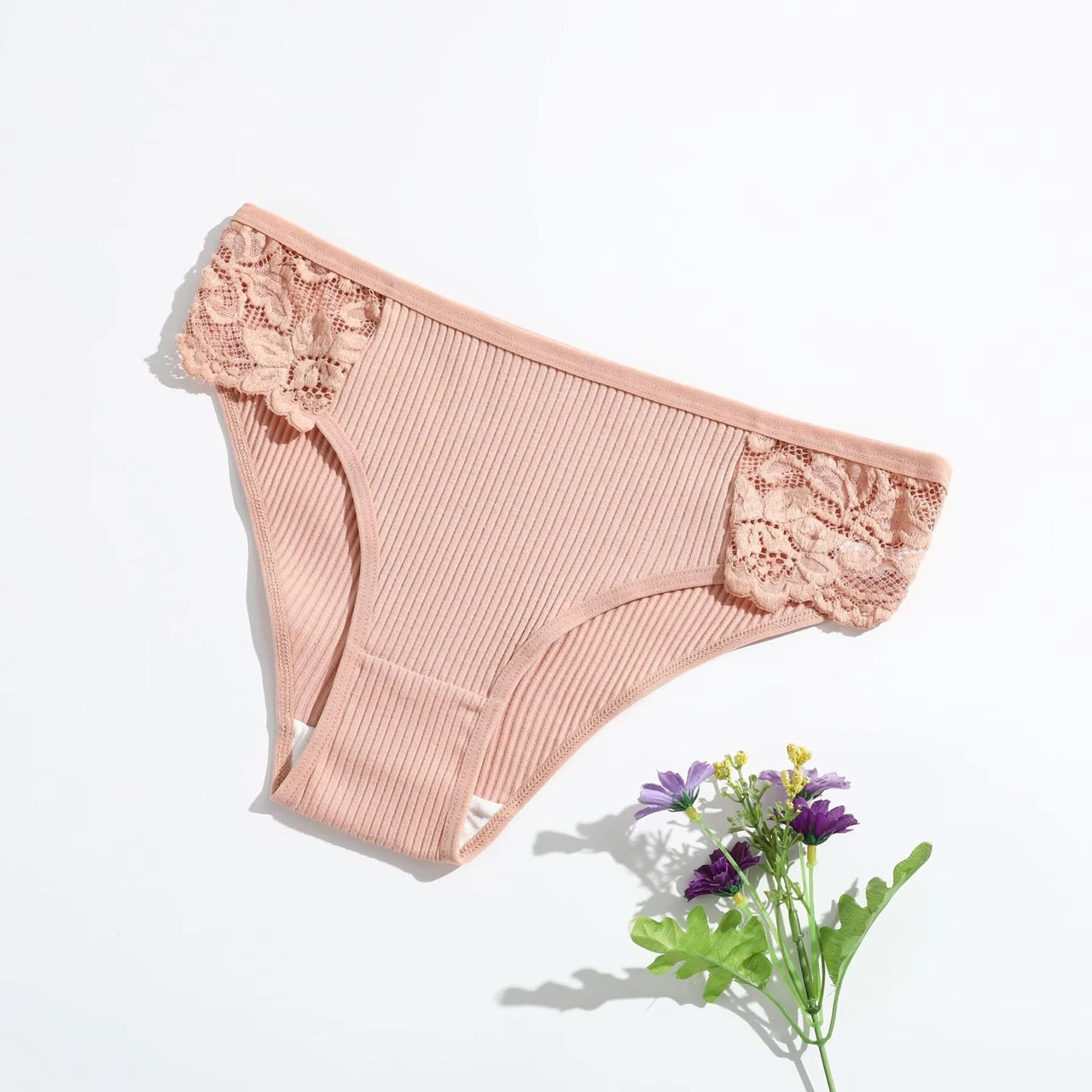 Curvear Cotton Underwear for Women Sexy Lace Bikini Panties Low Rise Soft Stretch ladies Cheeky Hipster.