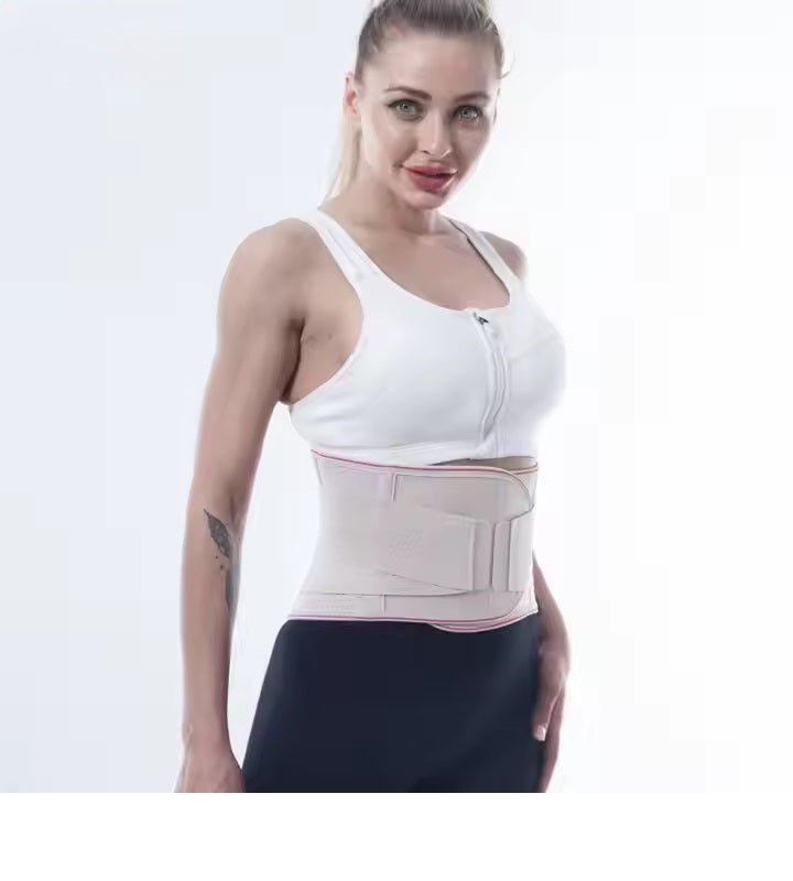 Curvear Breathable lumbar support elastic waist belt back brace protection fitness